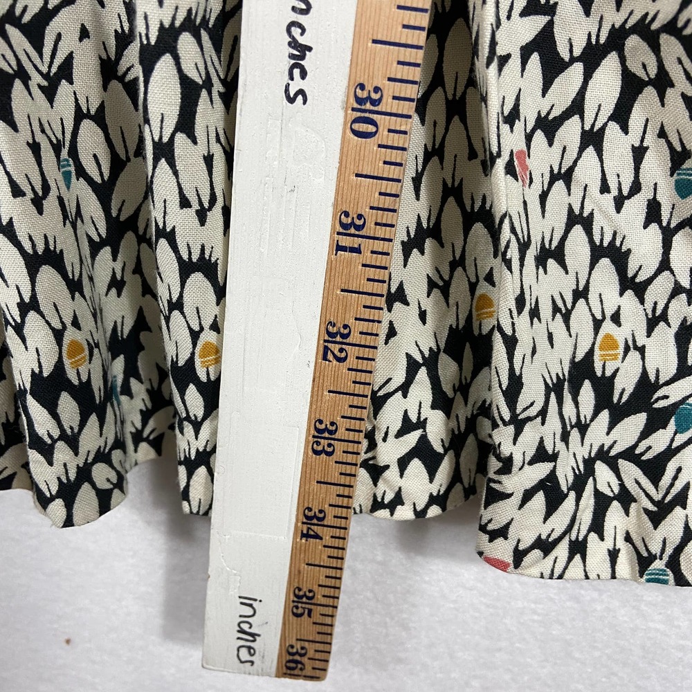 Urban Outfitters Cooperative Retro Print Floral Mini Leaf 40s Style Dress S - Picture 6 of 8